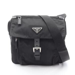 Prada VELA Shoulder Bag Leather Black